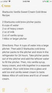 Check spelling or type a new query. Starbucks Vanilla Sweet Cream Cold Brew Recipe Cold Brew Recipe Starbucks Vanilla Coffee Recipes Starbucks