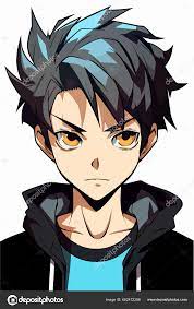Junger Mann Anime Stil Charakter Vektor Illustration Design Manga Anime  Stock-Vektorgrafik von ©nadunprabodana 662472288