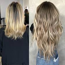 Before After W Habit Hand Tied Extensions Ombre Hair Blonde Hair Brown Hair Extensions