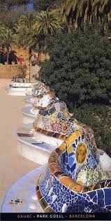 Banco Park Guell Vertical Panoramic Card For Trade Barcelone Espagne Barcelone Voyage Barcelone