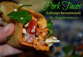 View top rated leftover pork loin recipes with ratings and reviews. Pork Tacos From Leftovers Mrs Happy Homemaker Healthy Pork Chop Recipes Pork Tacos Leftover Pork Roast