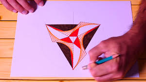 This geometric nail art refers to the complexity of geometry. Learn To Paint Geometric Triangle Design In Curve Pattern Art Tutorial Youtube