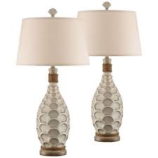Eden Isle Haze Gray Table Lamps Set Of 2 35v77 Lamps Plus Table Lamp Sets Grey Table Lamps Lamp