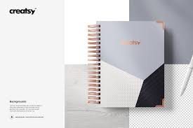 Wire Bound Planner Mockup Set Spiral Planners Wire Binding Planner