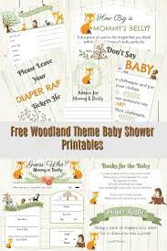 Woodland Themed Baby Shower And Free Shower Printables Baby Shower Woodland Theme Woodland Creatures Baby Shower Baby Shower Printables