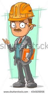 A Vector Illustration Of Cartoon Clever Engineer With Pencil Cartoon Vector Illustration Illustration