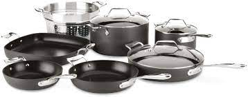 Basic things you need to all clad's flagship line is the copper core line that sets this brand apart from other kitchenware. Amazon Com All Clad Essentials Nonstick Cookware Set 10 Piece Grey Kitchen Dining