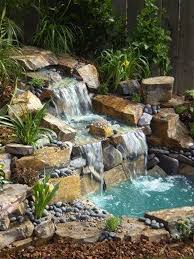 30 Small Waterfall Garden Designs For You Backyard Waterfalls Backyard Fountains Backyard Pond Landscaping