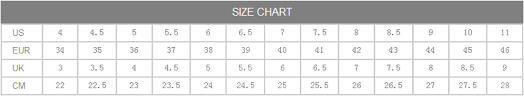 Golden Goose Shoe Size Chart