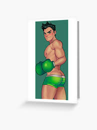 Cartoon Gay Guy in Boxing Gloves