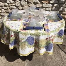 Buy the best and latest nappe coton enduit on banggood.com offer the quality nappe coton enduit on sale with worldwide free shipping. Nappe Provencale Ronde En Coton Enduit Roses Et Lavandes Tissus Toselli Laboutiquedelea
