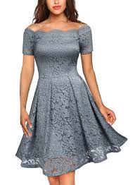 Miusol Women S Off Shoulder Lace Dress Vintage Cocktail Party Swing Dresses Ad Lace Sponsored D Floral Lace Shorts Blue Long Sleeve Dress Vintage Dresses