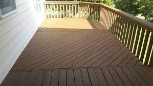 Check out my review to learn more about woodscapes acrylic stain. Re Staining A Deck After Color Is Sw 3518 Hawthorne Deck Paint Colors Staining Deck Deck Paint