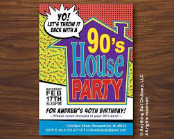 Browse the collections of party invitations templates available in different colors, themes and style. Surprise 90s House Party Birthday Invites Printable Surprise Party Birthday Invitations 1990s Throwback Party Invites Digital File