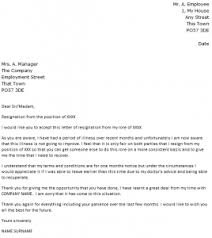 Due To Illness Resignation Letter Example Icover Org Uk