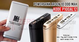 Jual Powerbank Promosi Metal Arden 10000 Mah Kode P100al12 Di 2020