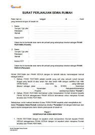 Kami yang bertanda tangan dibawah ini : Contoh Surat Perjanjian Sewa Rumah Kontrakan Pdf Doc Lamudi