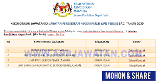 Maybe you would like to learn more about one of these? Jawatan Kosong Terkini Di Jabatan Pendidikan Negeri Perlis Jpn Perlis Appjawatan Malaysia
