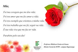 A todas as mães que trabalham fora, as que cuidam do lar e aquelas que estão ausentes e presentes na função de: Homenagem Dia Das Maes Instituto Federal Da Paraiba Ifpb