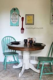 painted furniture round kitchen table