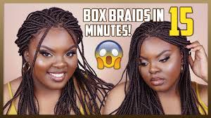 BOX BRAIDS IN 15 MINUTES! Most Realistic Glueless Install