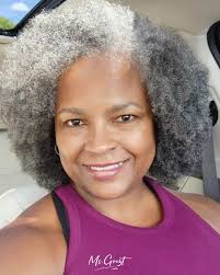 Combing my natural hair...., Oops? it is not my natural hair!, It is  Msgreyt V-part wig!, @thatchickagain , Hairinfo-Grey coily V-part wig,  #linkinbio👆 , #greyhaircoverage #clipinsforblackgirls ...