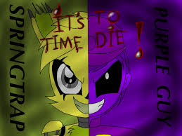 He has also been known as the purple guy, the murderer, springtrap, and scraptrap. Image Springtrap And Purple Guy By Hhh2001 On Deviantart