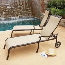 Member S Mark Agio 2 Pack Sling Chaise With Wheels Sam S Club Sling Chaise Chaise Lounger Patio Chairs
