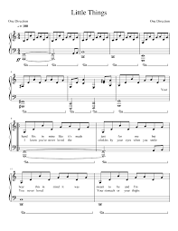 One Direction Little Things Sheet Music For Piano Solo Musescore Com