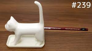 鳴きます！猫のお尻の鉛筆削り。Cat's butt Pencil sharpener - YouTube