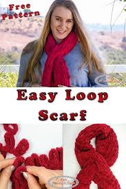 Learning how to knit a scarf can seem hard if you're a total beginner. Easy Loop Scarf Free Pattern Using The New Loop Yarn Finger Knitting Projects Crochet Scarf Easy Loop Scarf Pattern