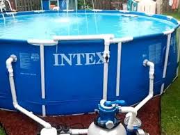 Intex Pool With Pvc Plumbing Youtube