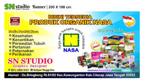 Desain banner/ spanduk nasa cdr yang menarik akan lebih disukai orang yang melihatnya, lalu membacanya, mengingatnya dan akhirnya membeli (produknya yang ditawarkan). Contoh Spanduk Produk Nasa Desain Spanduk Kreatif