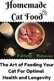 Homemade Cat Food The Art Of Feeding Your Cat For Optimal Health And Longevity Homemade Cat Food Healthy Cat Food Raw Cat Food Recipes