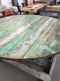 Reclaimed Wood Round Dining Table Round Table Top Add Your Base Con Imagenes Mueble Pintado Muebles Mesas