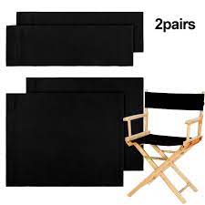 2 set casual directors chair cover kit replacement canvas seat and back cotton canvas stool covers for home director chair directors chair chair cover chair