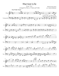 Free sheet music preview of married life (from up), (easy) for piano solo by michael giacchino. Married Life Easy Piano Sheet Music Free Best Music Sheet