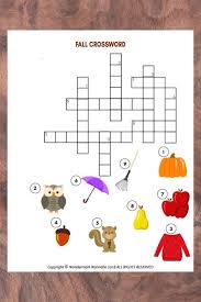 Some are easy crossword puzzles, some difficult puzzles and others even more difficult crossword puzzles. Fall Crossword Puzzle For Kids