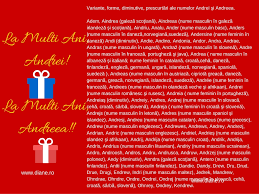 Ce avem de îndurat şi când se răcoreşte; SemnificaÈ›ia Numelui Andrei Andreea Origine Etimologie Numerologie Religie Diane Ro