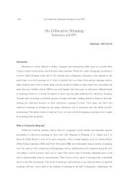 Pdf On Collocative Meaning Semantics And Efl