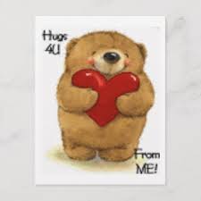 Cute Hugs For You Valentine Teddy Holiday Postcard Zazzle Com Cute Hug Hug Quotes Hug