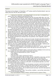 Aqa english language paper 1. Aqa Practice Exam Question For Gcse English Language Paper 1