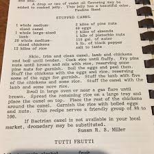 Stuff the cooked lamb with stuffed chickens. I Ll See Your Whale Stew And Raise You Stuffed Camel I Don T Know How To Make Poker Analogies Old Recipes