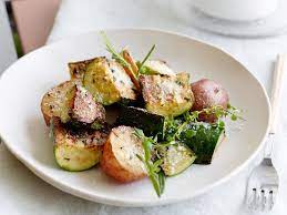 Broiled Zucchini And Potatoes With Parmesan Crust Recipe Food Network Recipes Best Zucchini Recipes Recipes