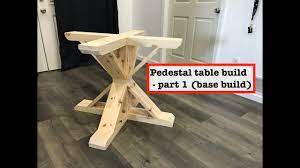 Build your own dining table. Pedestal Table Base Build Round Table Part 1 Youtube