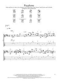 Payphone Fingerstyle Guitar By By Digital Sheet Music For Tablature Download Print H0 333139 224024 S Sheet Music Fingerstyle Guitar Sheet Music Book