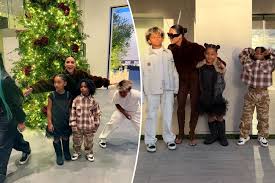 Kim Kardashian fails to wrangle all four kids into family Christmas photo:  'I really tried'