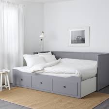 Hemnes هيكل سرير نهاري مع 3 أدراج رمادي 80x200 سم Ikea