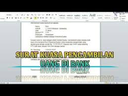 Homepage » cara menulis » contoh surat kuasa pengambilan uang di bank. Contoh Surat Kuasa Pengambilan Uang Di Bank Youtube