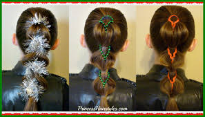 9 jaw dropping christmas hair color you might be loving this. Decorated Pull Through Braids 3 Holiday Hairstyle Ideas Hairstyles For Girls Princess Hairstyles